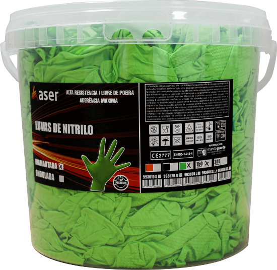 Imagem de ASER LUVAS L VERDE DIAMANTADA 