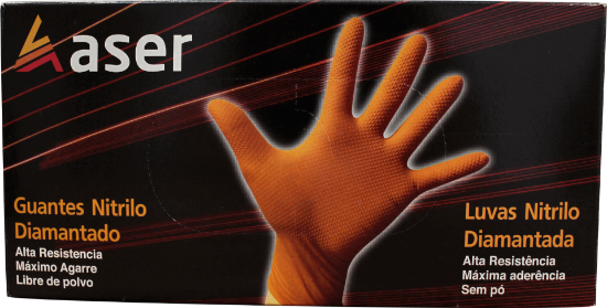Imagem de ASER LUVAS XL LARANJA DIAMANTADA 